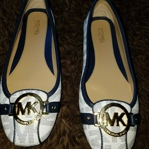 Michael Kors white flats